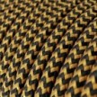 Round Electric Cable 150 ft (45,72 m) coil RZ24 ZigZag Gold and Black Rayon - UL listed
