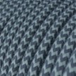 Cable eléctrico redondo en bobina de 45.72 mts (150 pies) RZ25 Algodón ZigZag Gris Piedra y Océano - Homologado UL