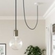 Cable eléctrico redondo en bobina de 45.72 mts (150 pies) RZ25 Algodón ZigZag Gris Piedra y Océano - Homologado UL