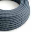 Cable eléctrico redondo en bobina de 45.72 mts (150 pies) RZ25 Algodón ZigZag Gris Piedra y Océano - Homologado UL