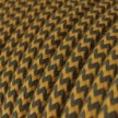 Round Electric Cable 150 ft (45,72 m) coil RZ27 ZigZag Golden Honey and Anthracite Cotton - UL listed