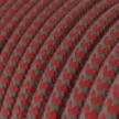 Cable eléctrico redondo en bobina de 45.72 mts (150 pies) RZ28 Algodón ZigZag Rojo Fuego y Gris - Homologado UL