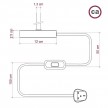 Lámpara de mesa metálica Alzaluce Globo