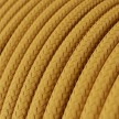 Lámpara colgante de silicona colorida con cable textil.