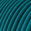 Lámpara colgante de silicona colorida con cable textil.
