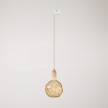 Track pendant lamp with wooden lamp holder