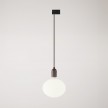 Track pendant lamp with wooden lamp holder
