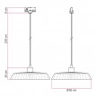 Track lamp with raffia shade Moorea