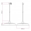 Track lamp with raffia shade Moorea