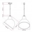 Pendant lamp for tracks with Broadway shade