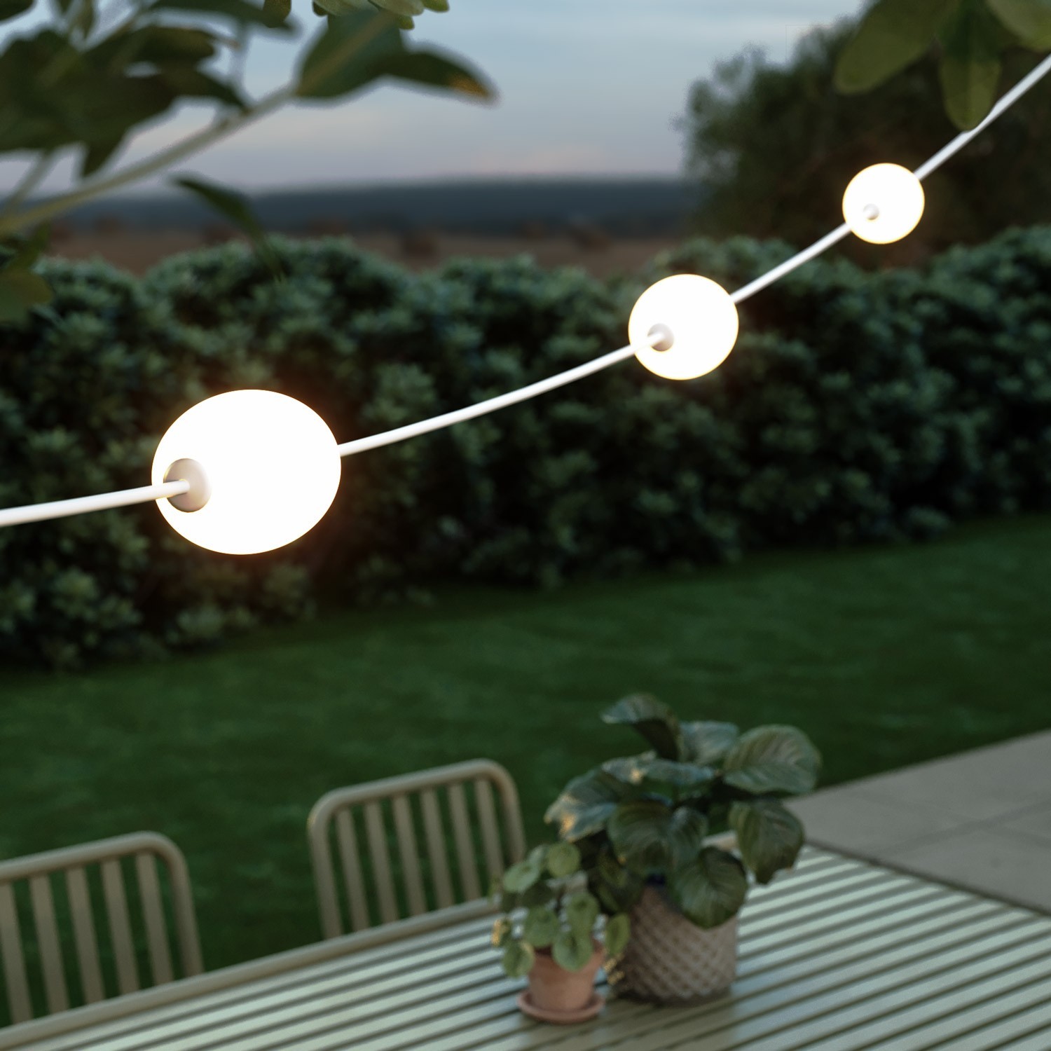 3-light Outdoor String Light IP67 - Marina3