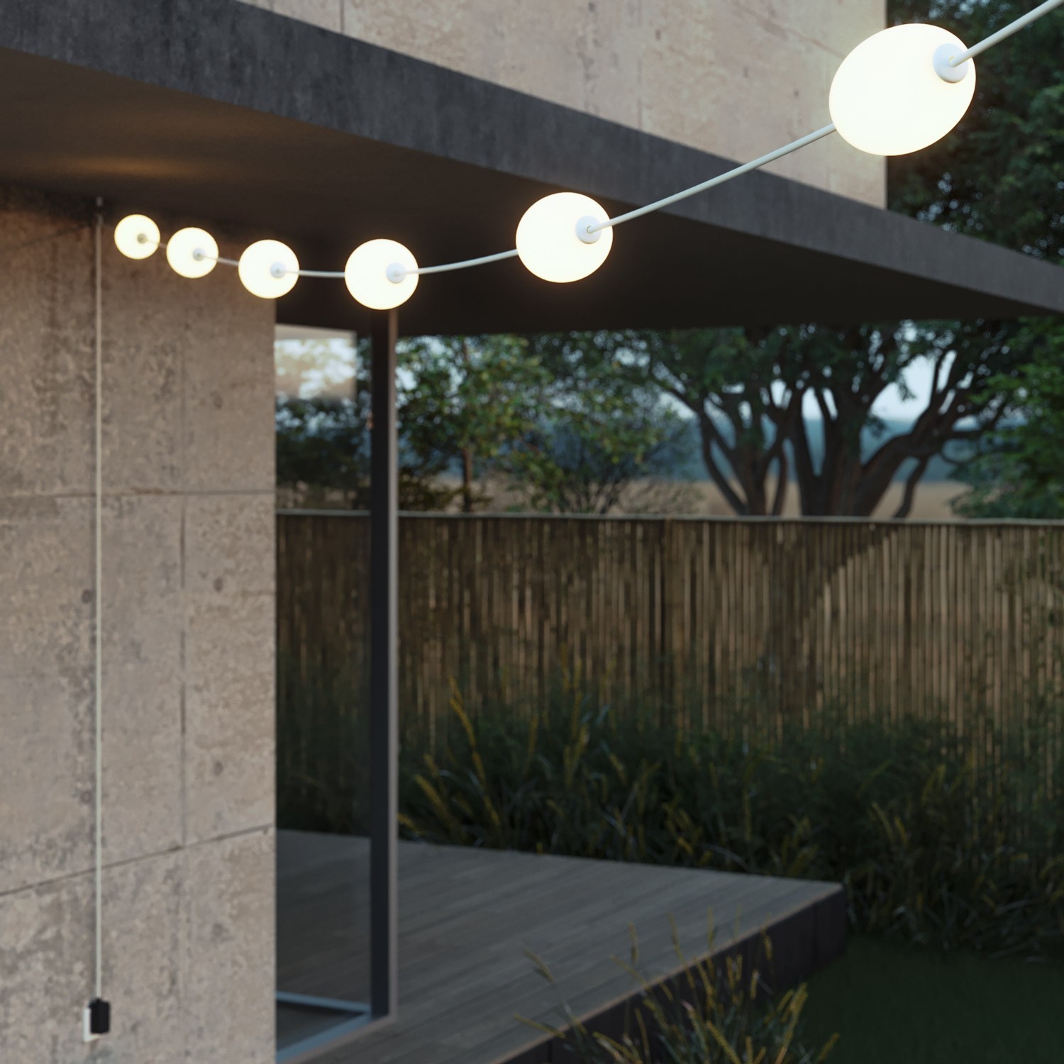 6-light Outdoor String Light IP67 - Marina6