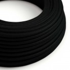 Cable eléctrico redondo RC04 Algodón negro - Certificación UL