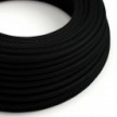 Round Electric Cable RC04 Black Cotton - UL listed