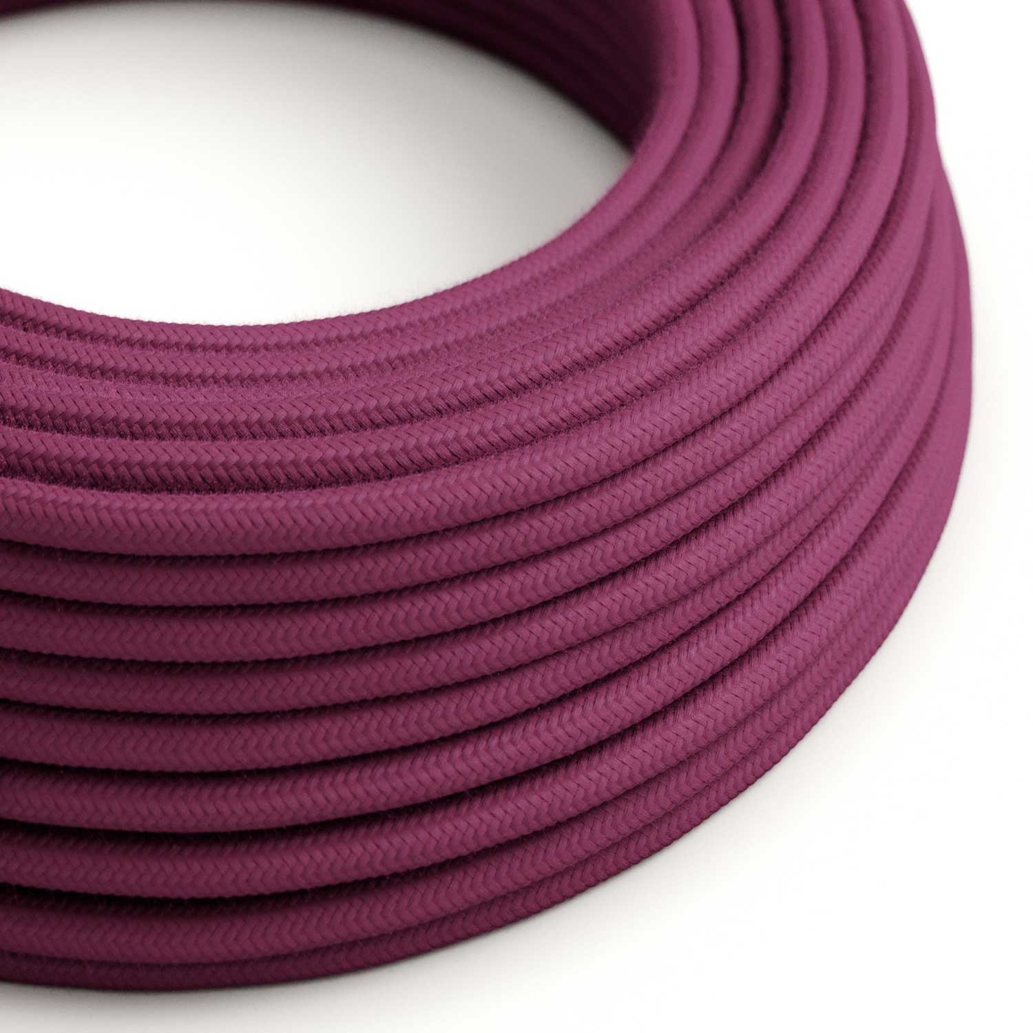 Round Electric Cable RC32 Burgundy Cotton - UL listed