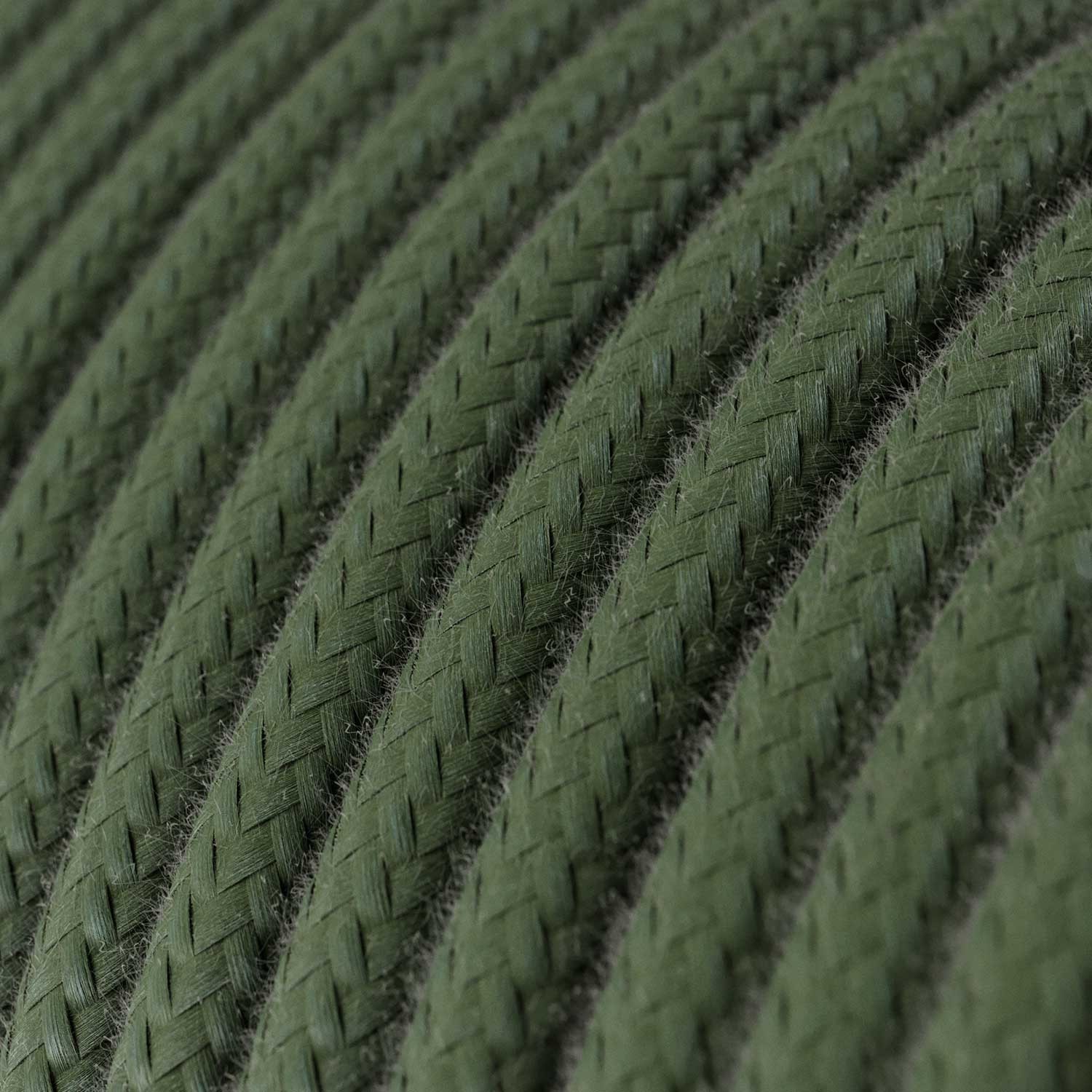 Cable eléctrico redondo RC63 Verde Gris Algodón - Certificación UL