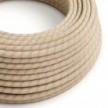 Cable eléctrico redondo RD51 Stripes Ancient Pink Cotton and Natural Linen - Certificación UL