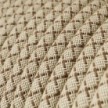 Round Electric Cable RD63 Lozenge Bark Cotton and Natural Linen - UL listed