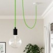 Round Electric Cable RF06 Green Fluo Rayon - UL listed