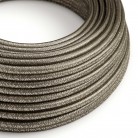 Round Electric Cable RL03 Glittering Grey Rayon - UL listed