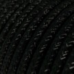 Cable eléctrico redondo RL04 Rayón negro brillante - Certificación UL