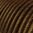 Round Electric Cable RL13 Glittering Brown Rayon - UL listed