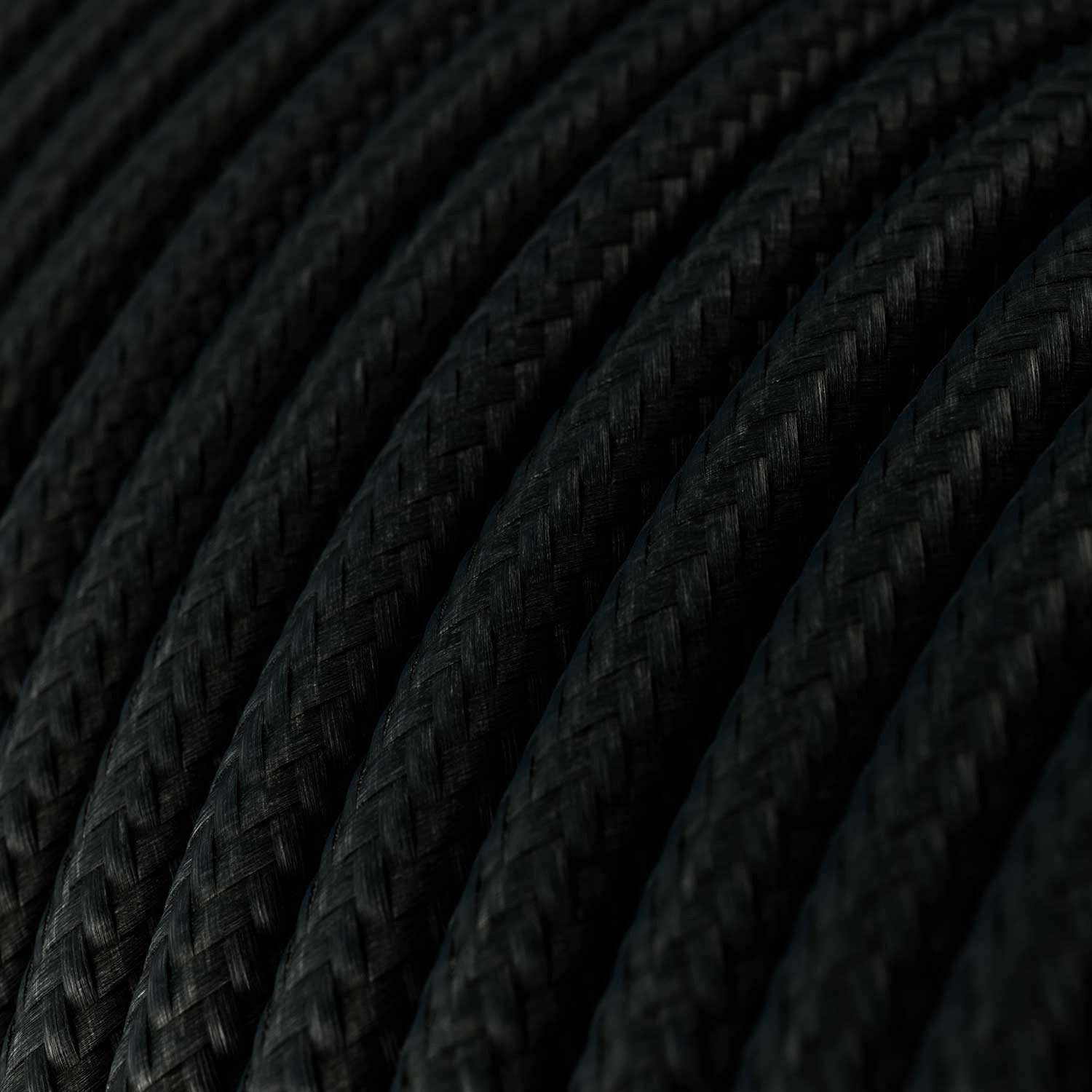 Cable eléctrico redondo RM04 Rayón negro - Certificación UL