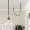 Round Electric Cable RM21 Dark Green Rayon - UL listed