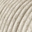 Round Electric Cable RN01 Neutral Natural Linen - UL listed