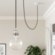 Round Electric Cable RP30 Bicoloured Thyme Green and Dove Cotton - UL listed