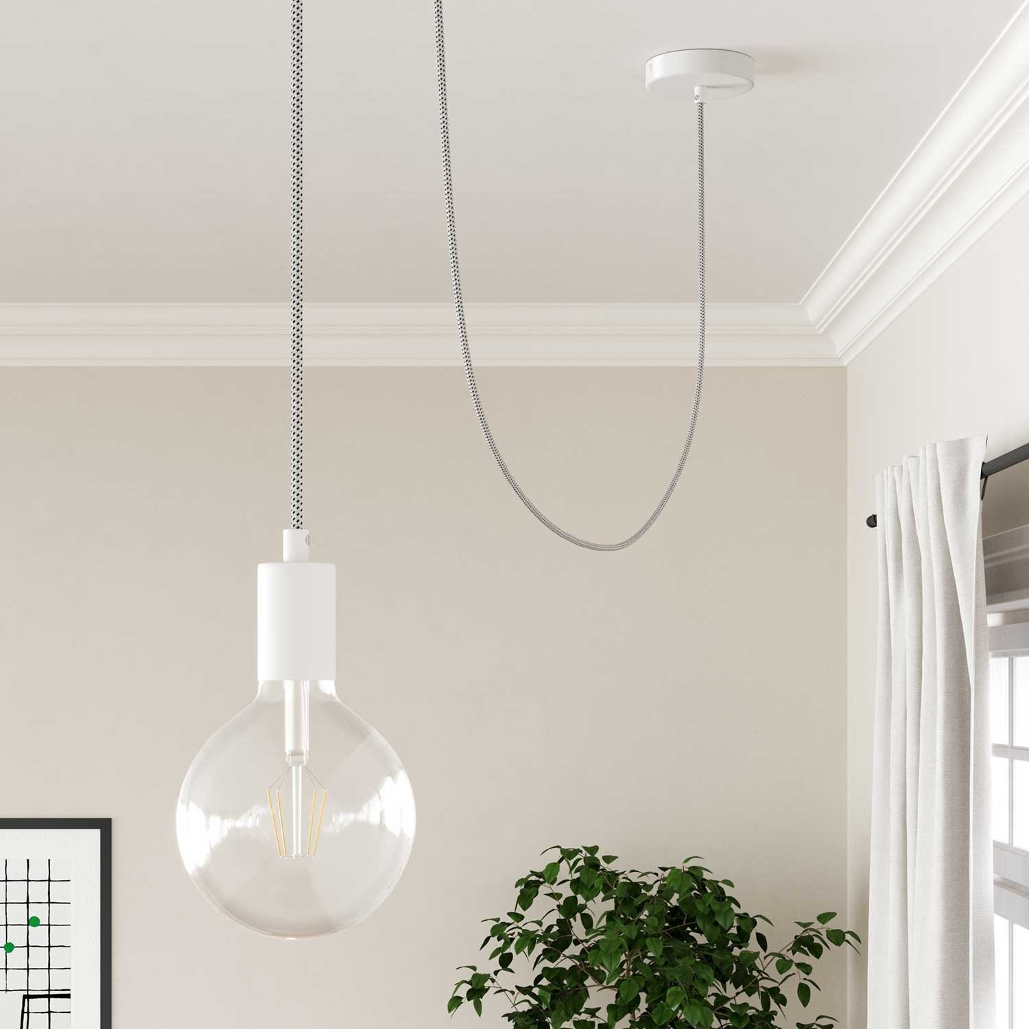 Round Electric Cable RT14 Stracciatella Rayon - UL listed