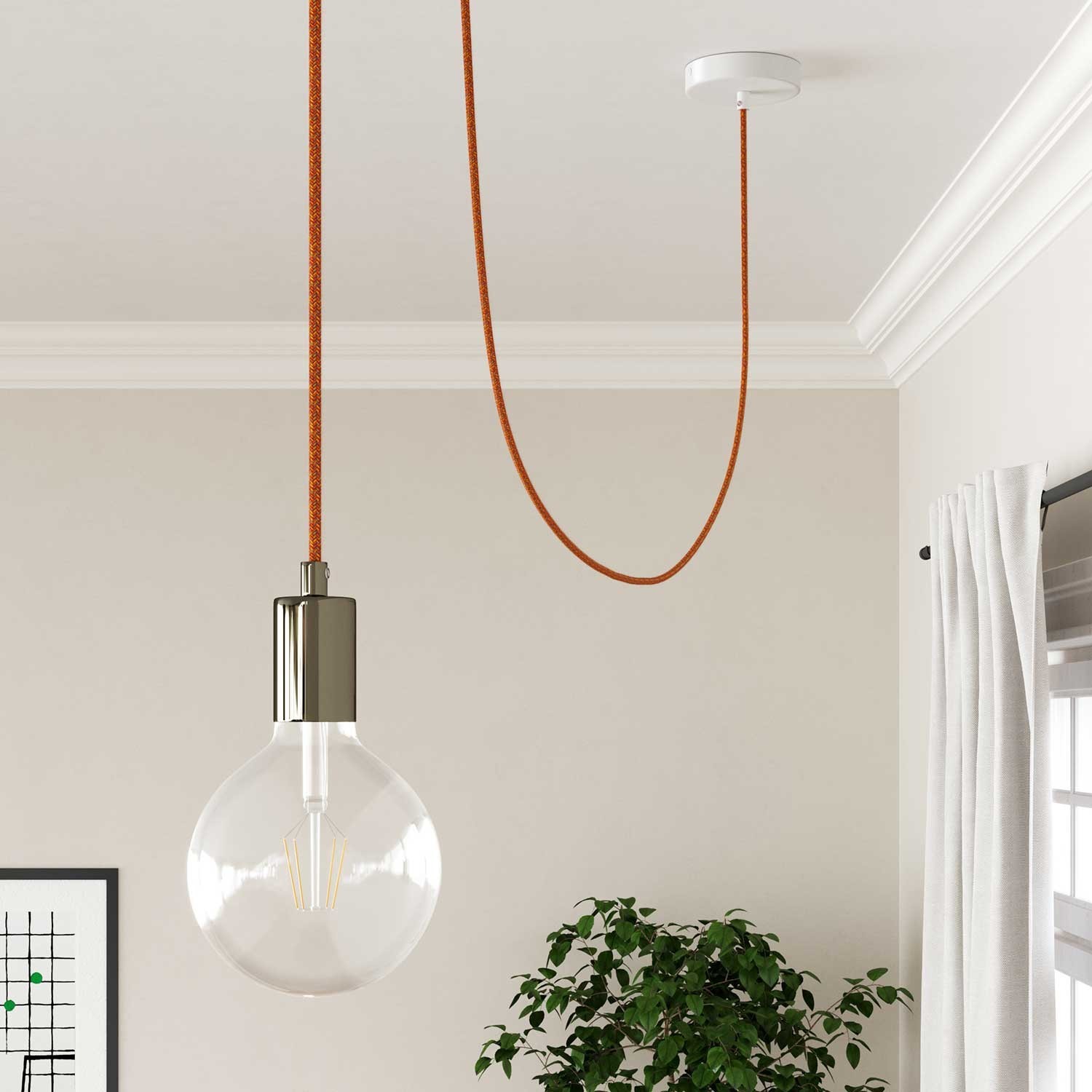 Round Electric Cable RX07 Indian Summer Cotton - UL listed
