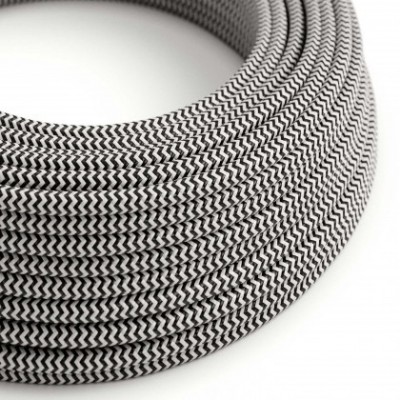 Cable eléctrico redondo RZ04 ZigZag Rayón Negro - Certificación UL