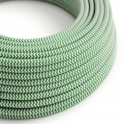 Cable eléctrico redondo RZ06 ZigZag Rayón Verde - Certificación UL