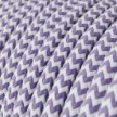 Round Electric Cable RZ07 ZigZag Lilac Rayon - UL listed