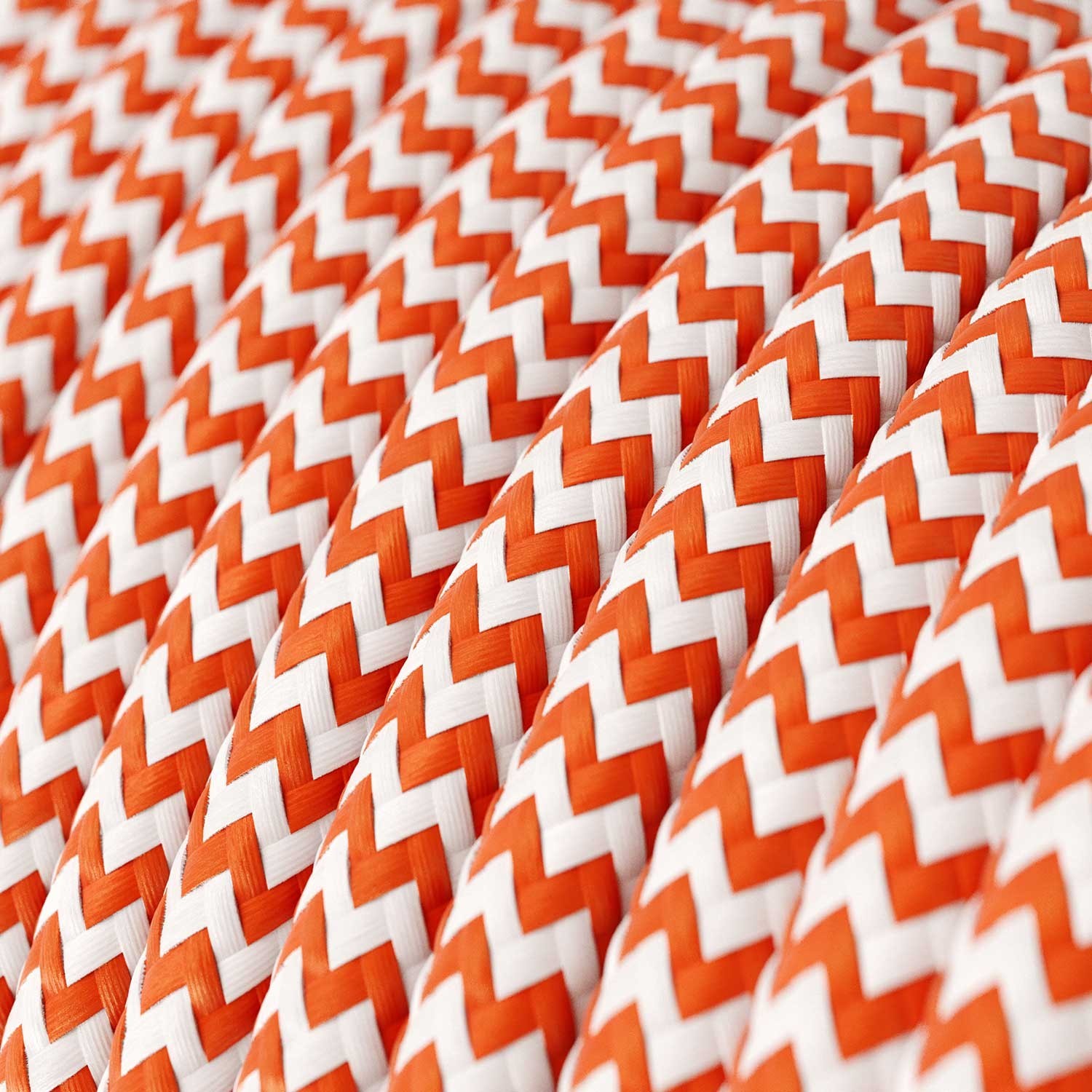 Cable eléctrico redondo RZ15 ZigZag Rayón Naranja - Certificación UL