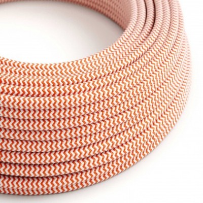 Cable eléctrico redondo RZ15 ZigZag Rayón Naranja - Certificación UL