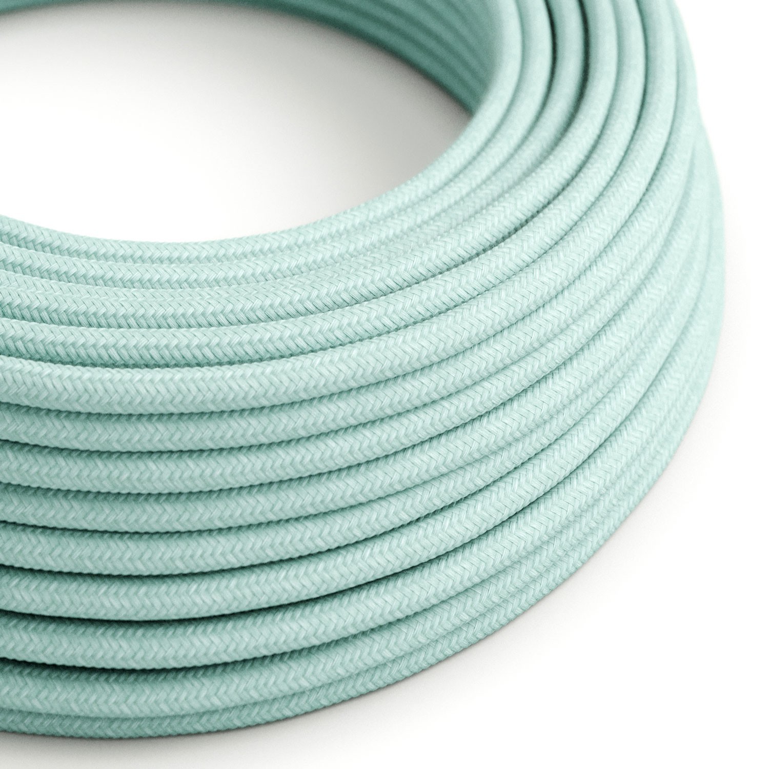 Cable eléctrico redondo RC18 Algodón Verde Celadón - Certificación UL