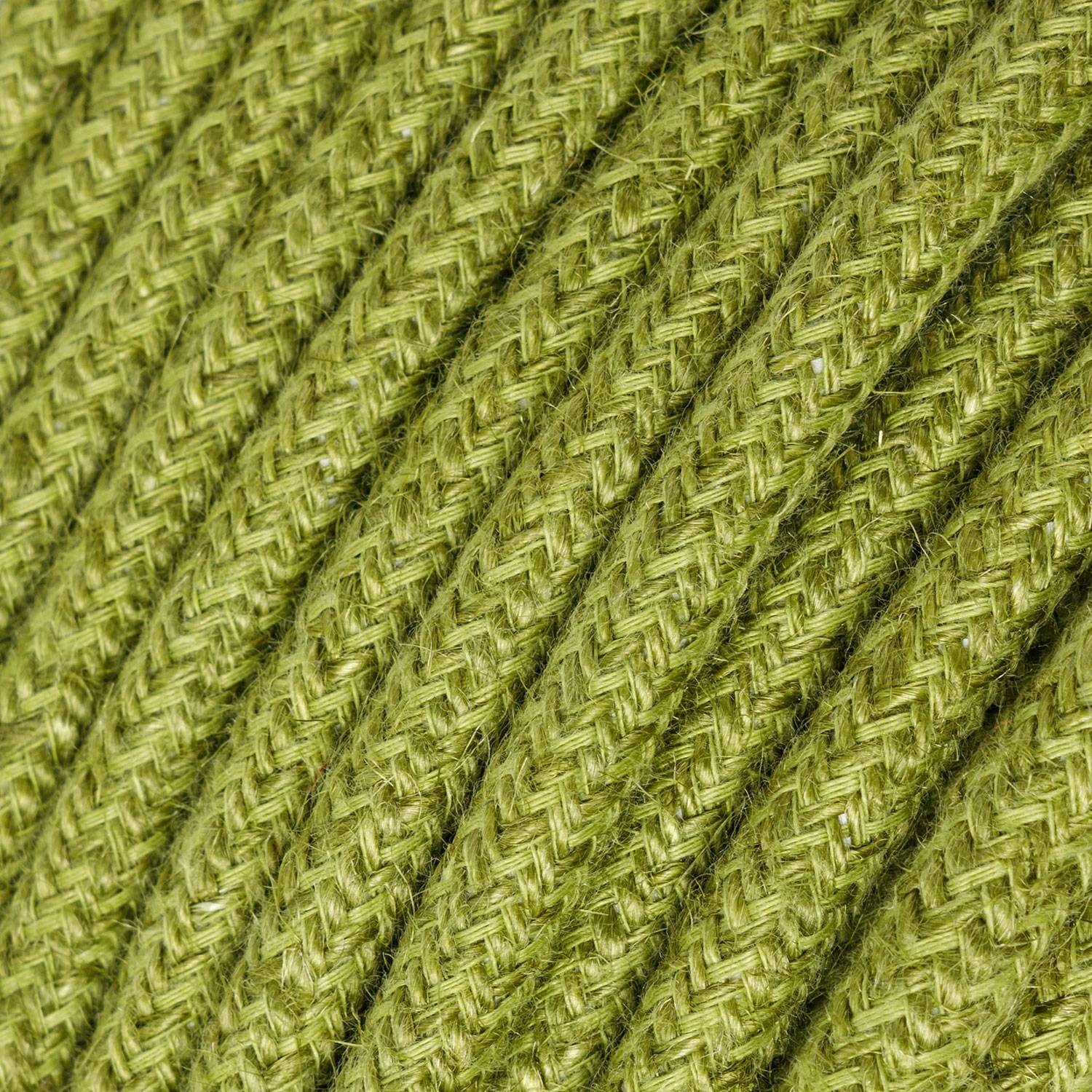 Cable eléctrico redondo RN23 Yute Verde Heno - Certificación UL