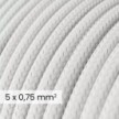 Cable eléctrico textil DALI 5x0,75 mm² blanco óptico - Cable recubierto de tela para lámparas e instalaciones RM01