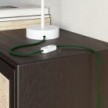 Cable eléctrico textil Plano en color Verde Bosque Brillante - PM21