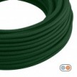 Cable eléctrico textil Plano en color Verde Bosque Brillante - PM21