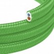 Cable eléctrico textil plano en color Verde lima brillante- PM18