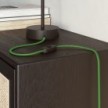 Cable eléctrico textil plano en color Verde lima brillante- PM18