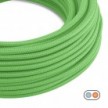 Cable eléctrico textil plano en color Verde lima brillante- PM18
