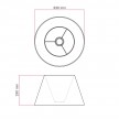 Impero M lampshade with socket E27 for table or wall lamp - Made in Italy