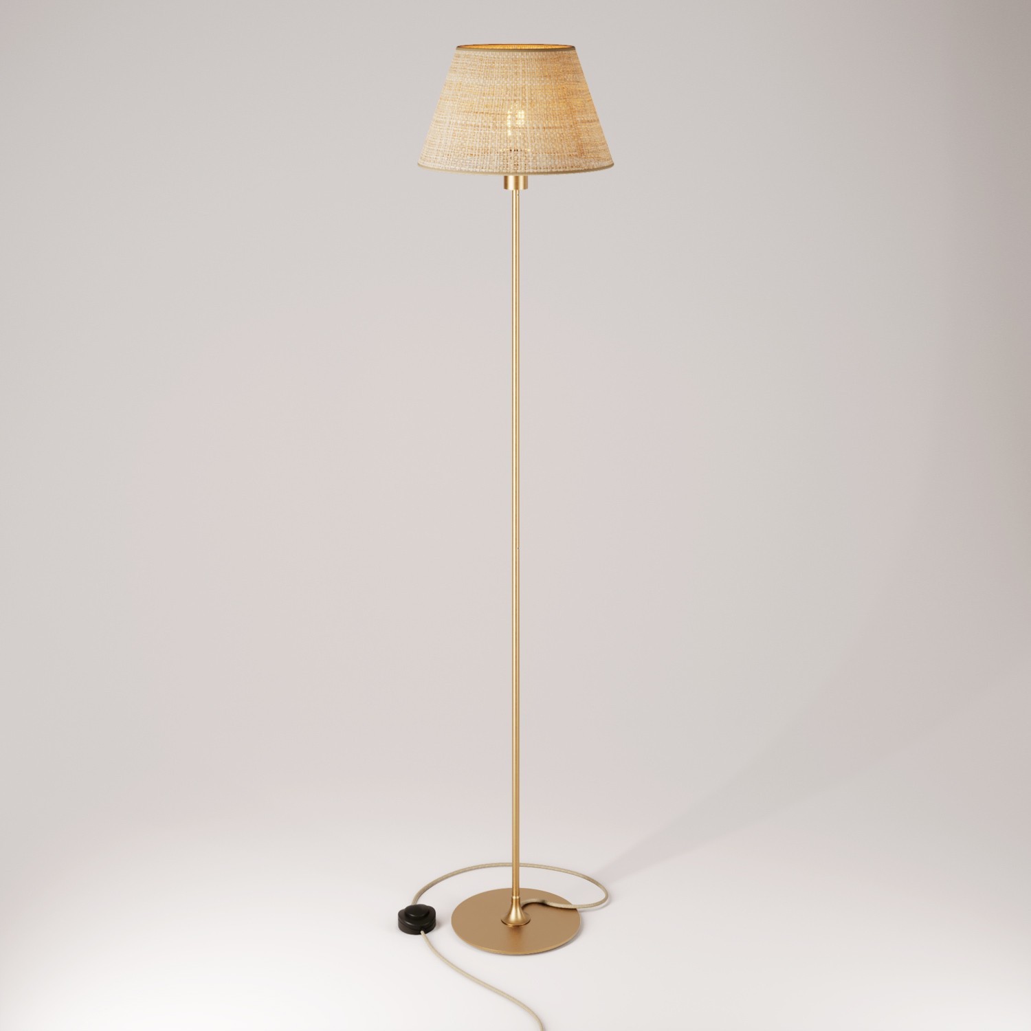 MAG-Y floor lamp with round metal base and shade Impero M