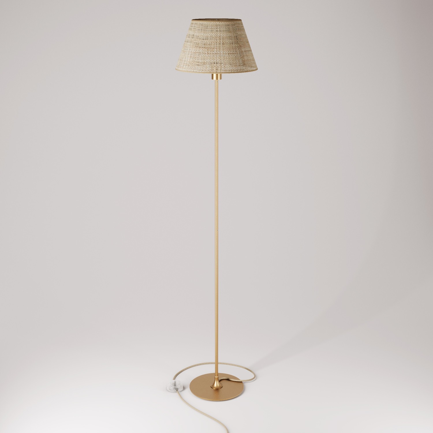 MAG-Y floor lamp with round metal base and shade Impero M