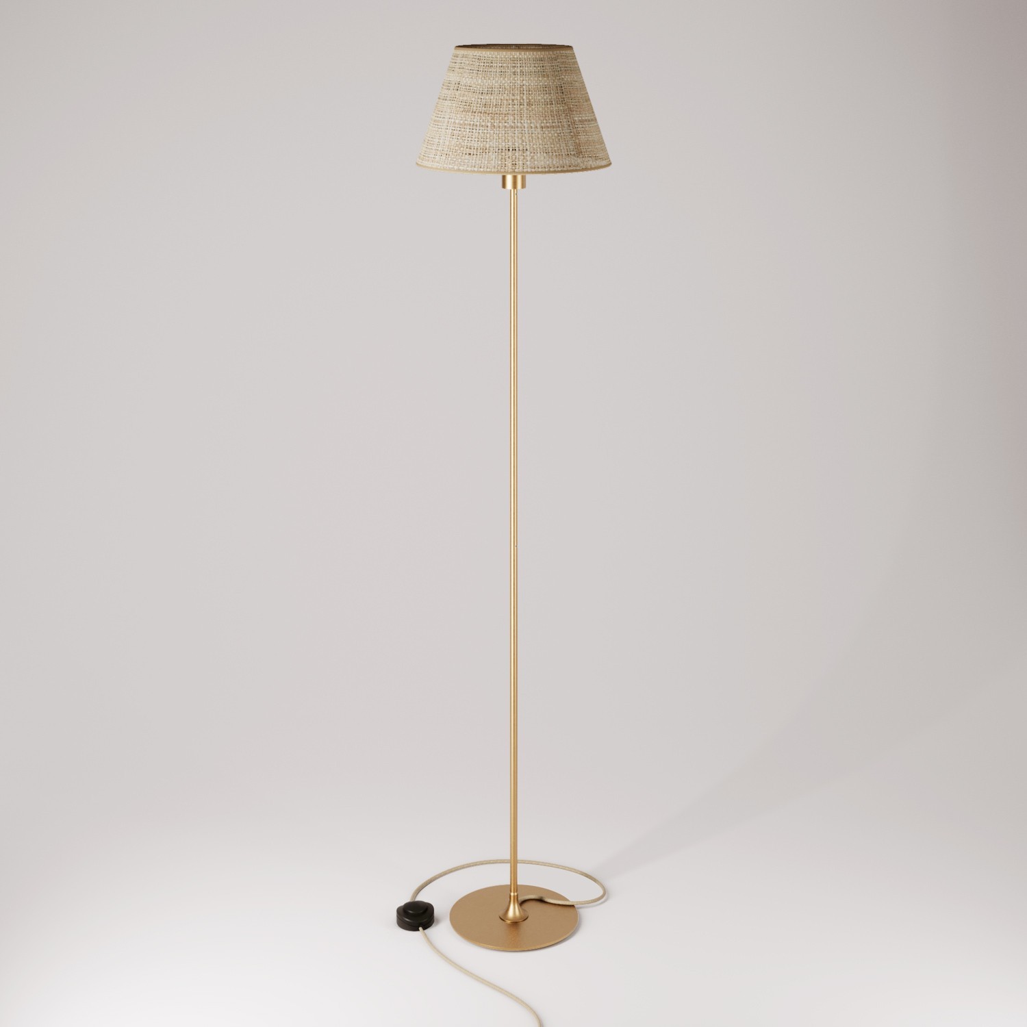 MAG-Y floor lamp with round metal base and shade Impero M