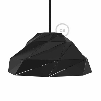 Nuvola Lampshade in opaque black metal with E27 lamp holder